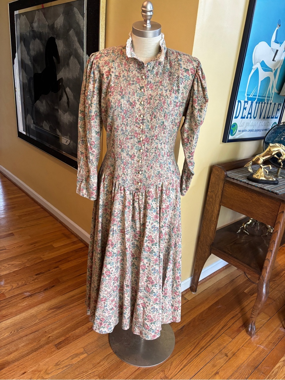 vintage late 80’s prairie trad wife style dress